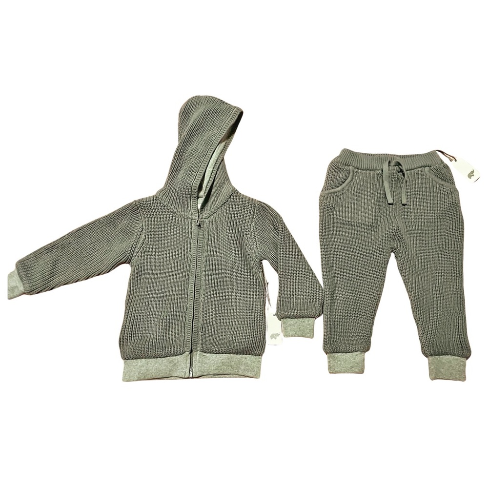 Monica + Andy 2T Organic Cotton Knit Set, NWT
